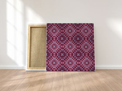 Raspberry Ripple Granny Squares Seamless Print
