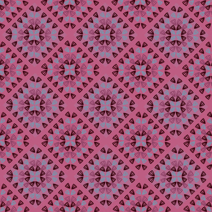 Raspberry Rose Granny Squares Seamless Print