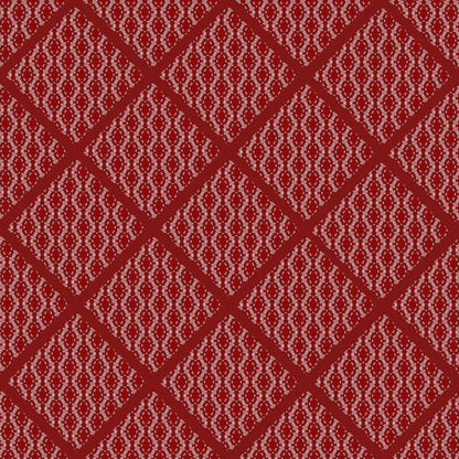 Red Diamond Lace Granny Squares Seamless Print