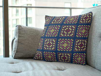 Regal Patchwork Granny Squares Print