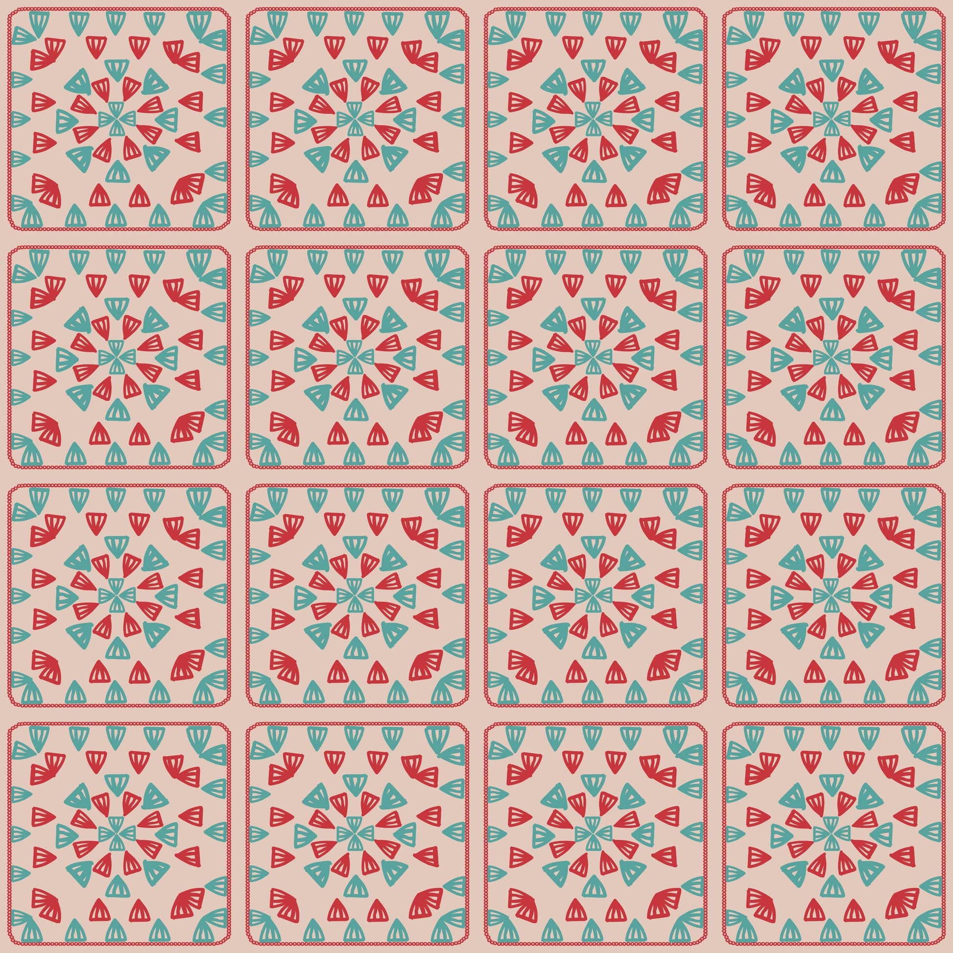 Retro Fiesta Granny Squares Print