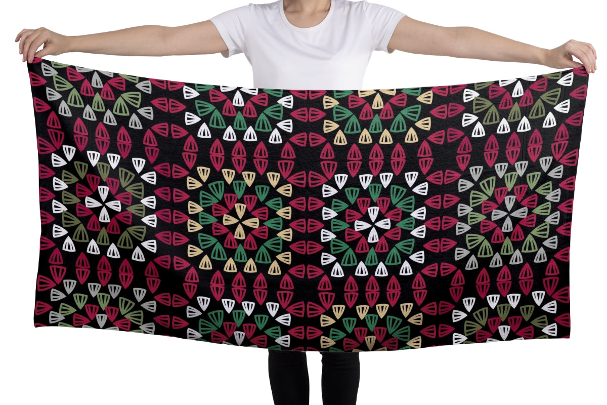 Ruby Tapestry Granny Squares Seamless Print