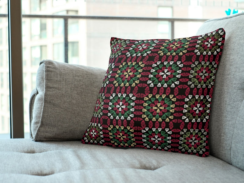 Ruby Tapestry Granny Squares Seamless Print