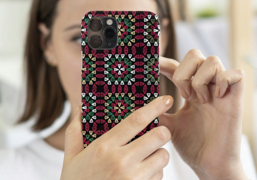 Ruby Tapestry Granny Squares Seamless Print