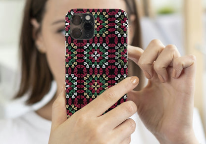 Ruby Tapestry Granny Squares Seamless Print