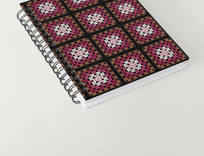 Rustic Rose Granny Squares Print