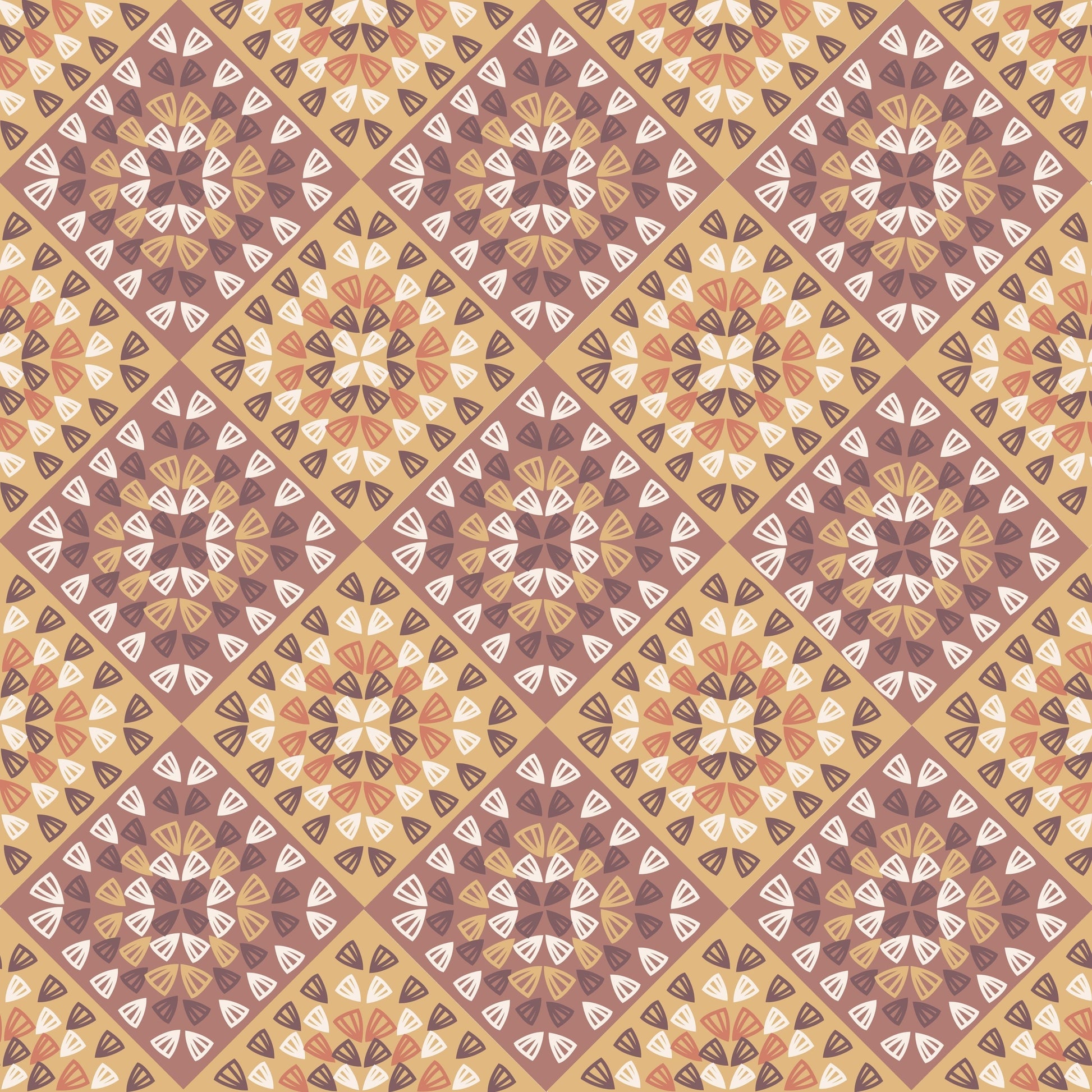 Rustic Tapestry Granny Squares Seamless Print