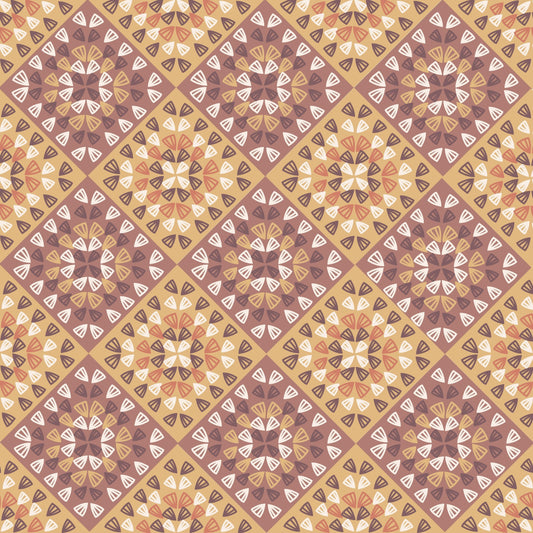 Rustic Tapestry Granny Squares Seamless Print