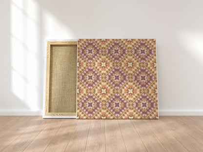 Rustic Tapestry Granny Squares Seamless Print