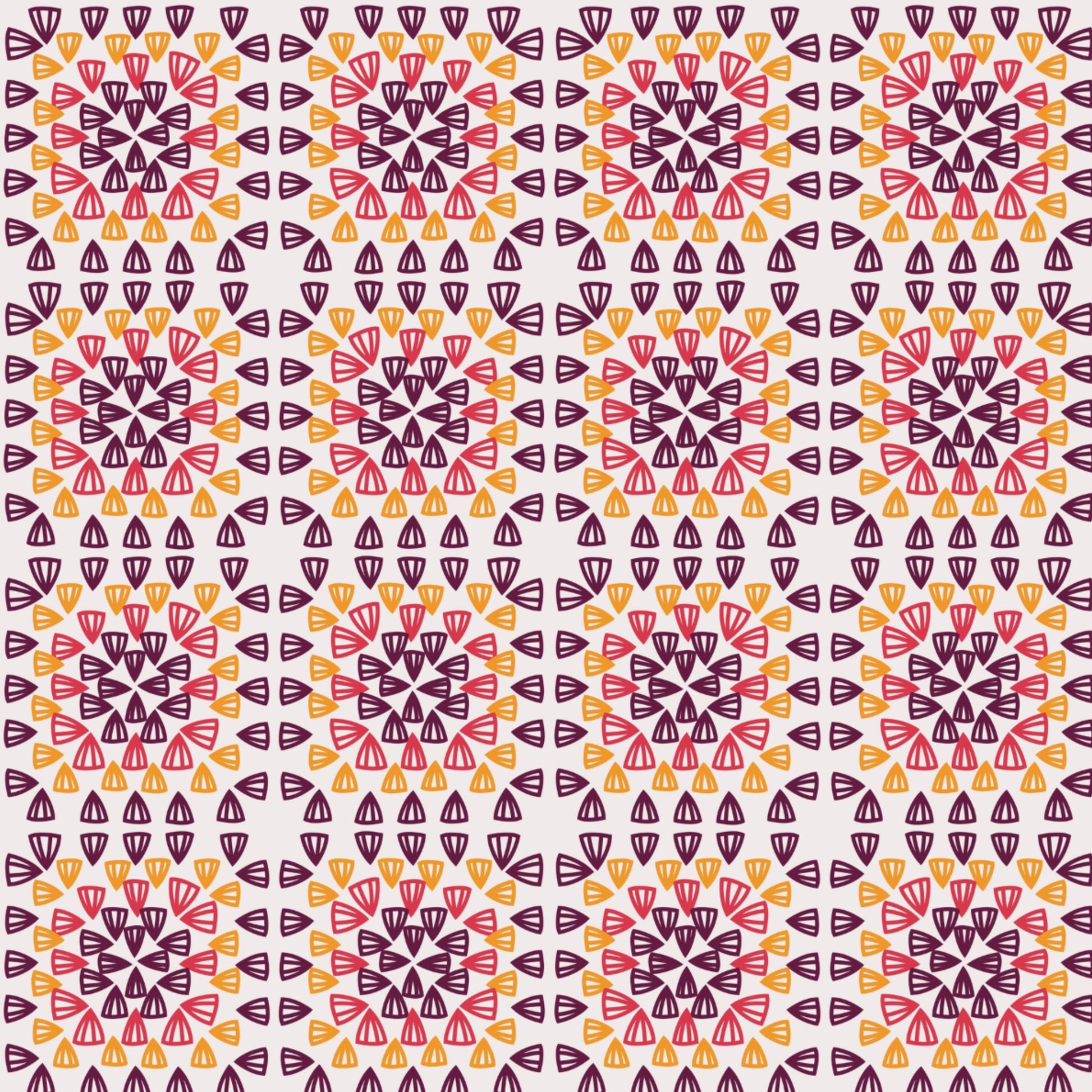 SUNSET BLOOM Granny Squares Seamless Print