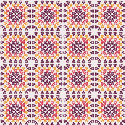 SUNSET BLOOM Granny Squares Seamless Print