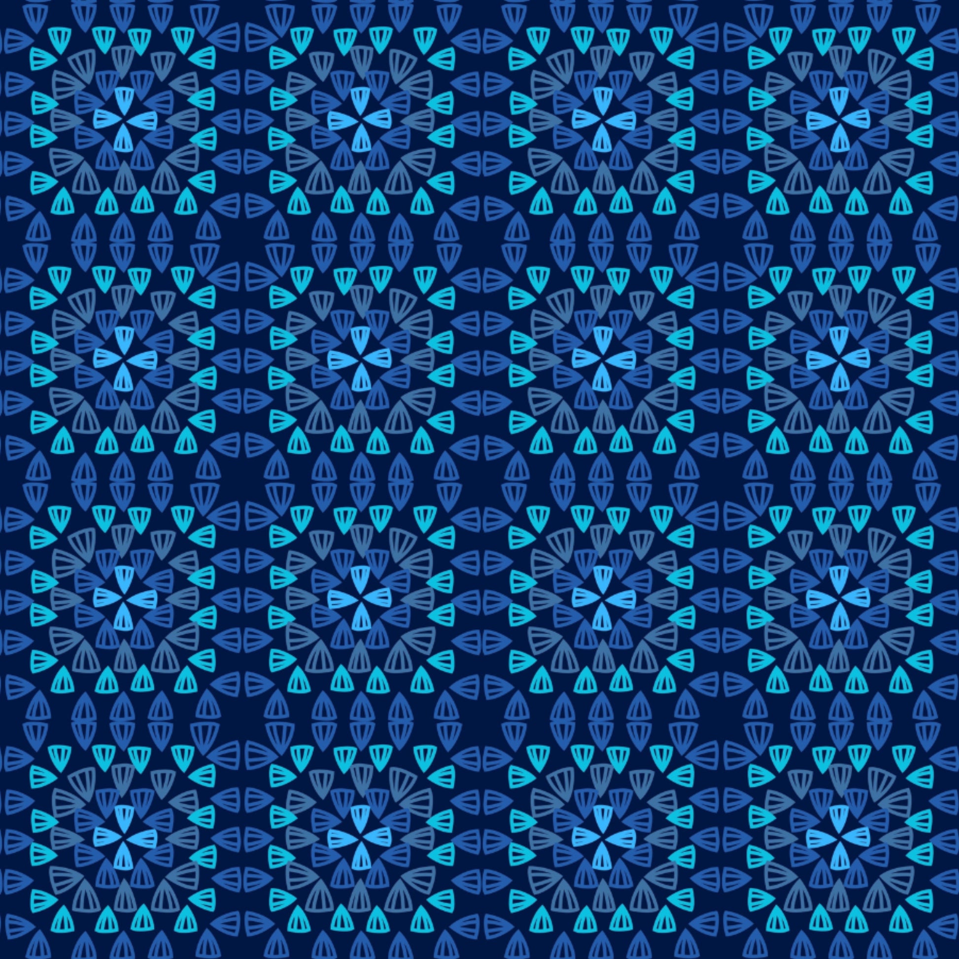Sapphire Symphony Granny Squares Seamless Print