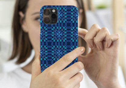 Sapphire Symphony Granny Squares Seamless Print
