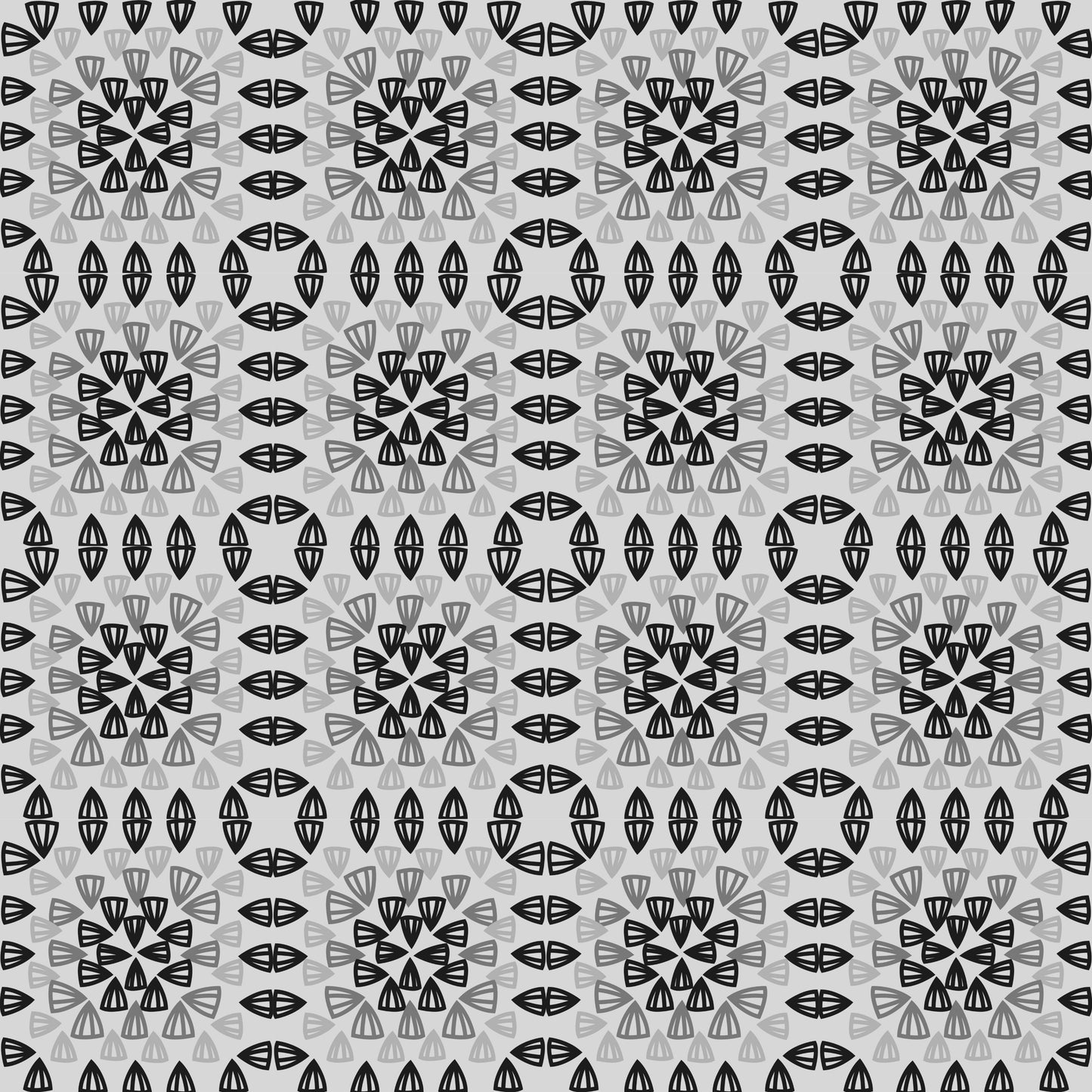Silver Monochrome Granny Squares Seamless Print