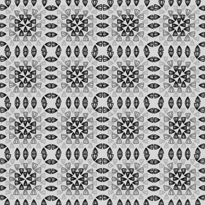 Silver Monochrome Granny Squares Seamless Print
