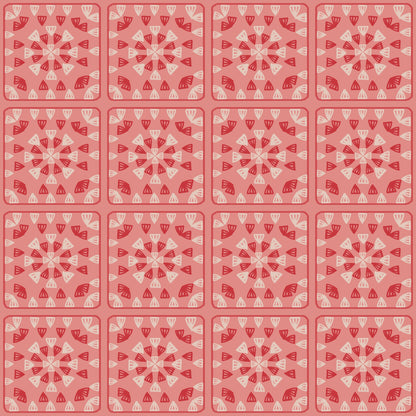 Soft Berry Weave Granny Squares Print