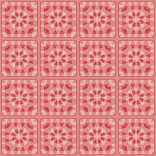 Soft Berry Weave Granny Squares Print