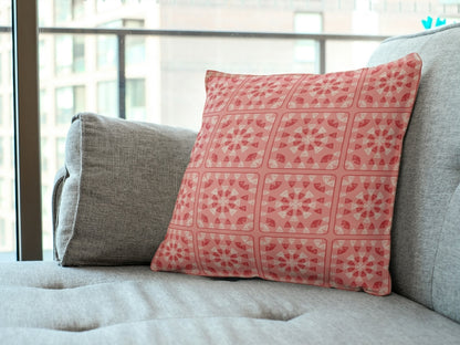 Soft Berry Weave Granny Squares Print