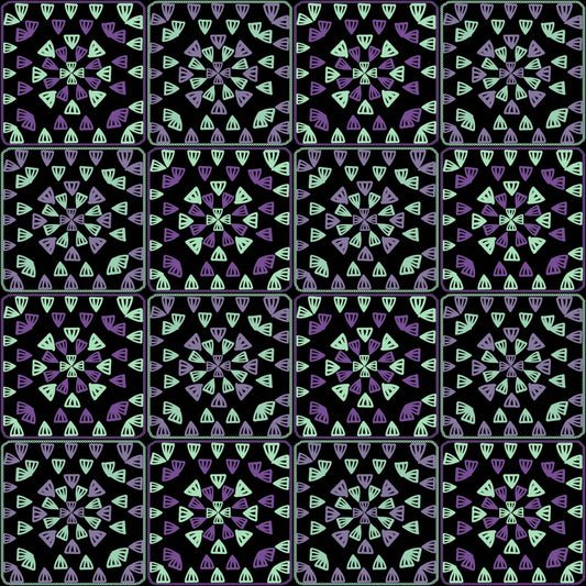 Solar Mint Floral Seamless Print
