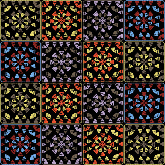 Solar Rainbow Floral Seamless Print