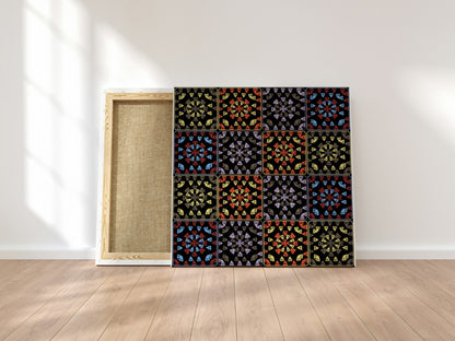 Solar Rainbow Floral Seamless Print