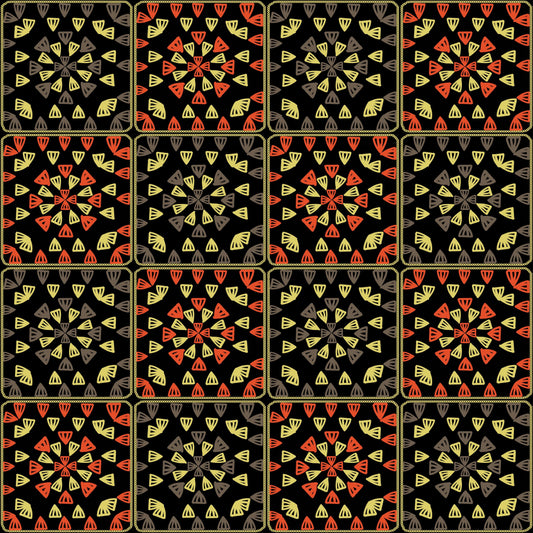 Solar Zest Floral Seamless Print