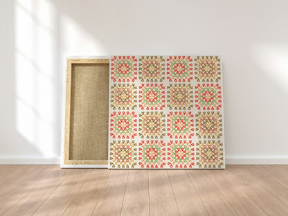 Spring Medley Granny Squares Seamless Print