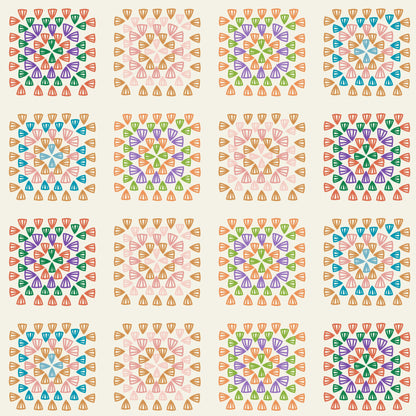 Spring Radiant Tapestry Granny Squares Seamless Print