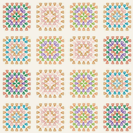 Spring Radiant Tapestry Granny Squares Seamless Print