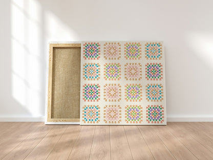 Spring Radiant Tapestry Granny Squares Seamless Print