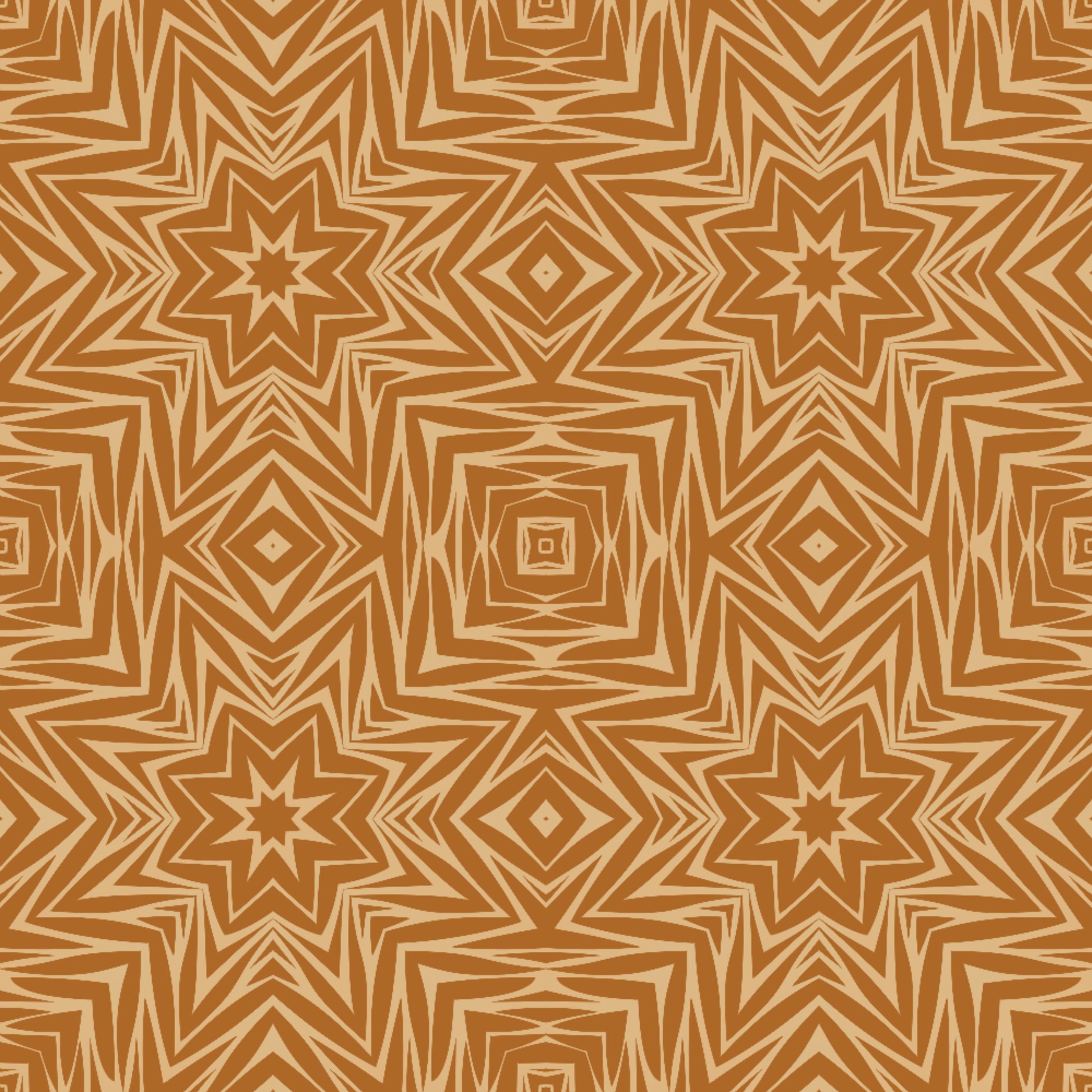 Starburst Latte Floral Granny Squares Seamless Print 