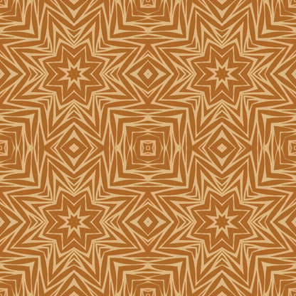 Starburst Latte Floral Granny Squares Seamless Print 