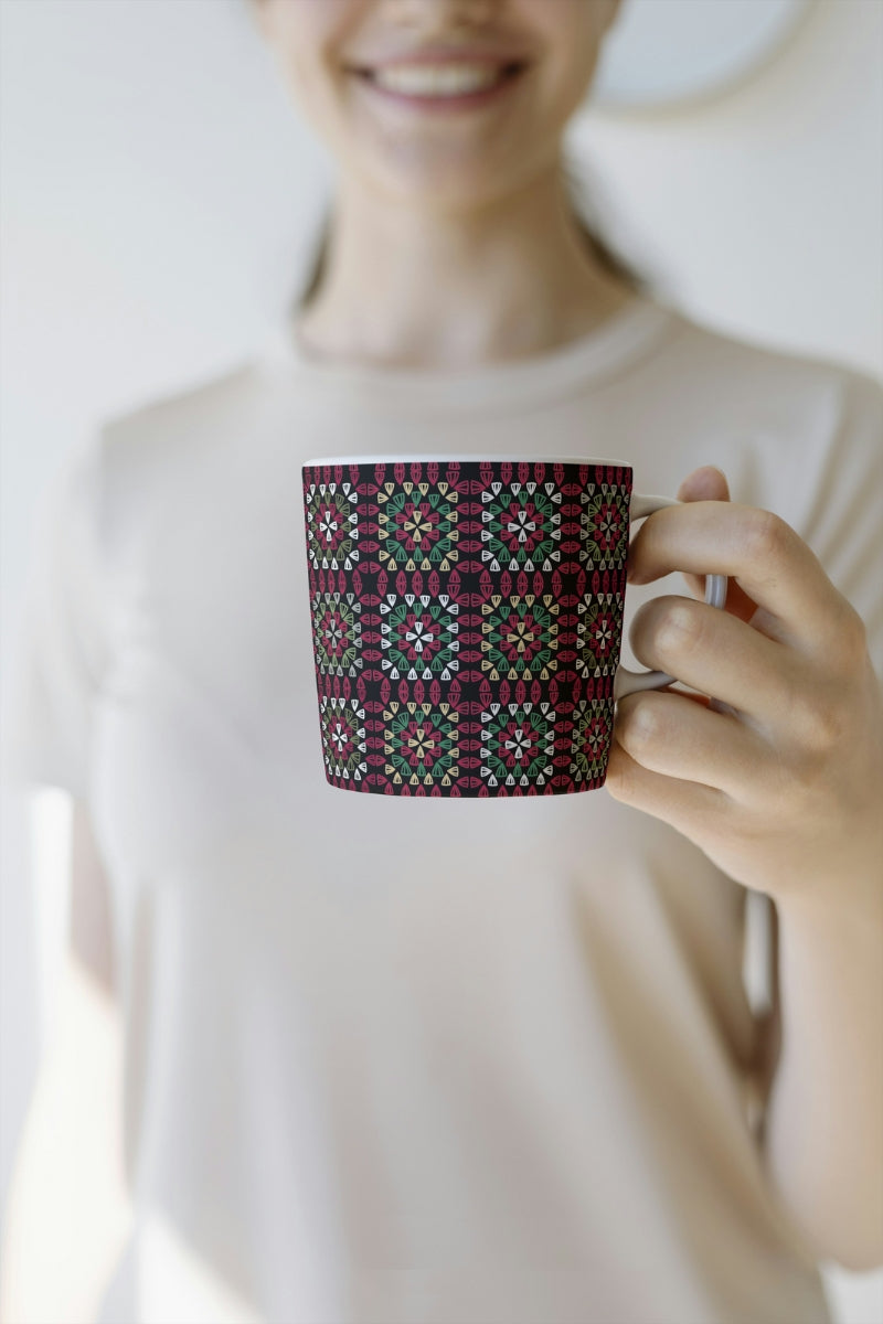 Ruby Tapestry Granny Squares Seamless Print