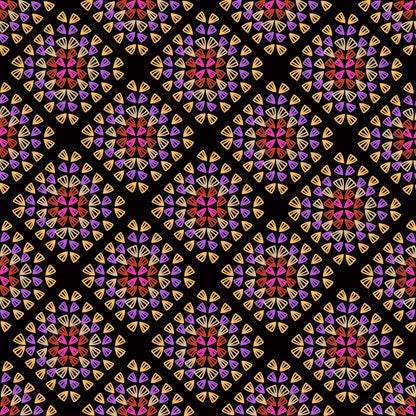 Tropical Lattice Granny Squares Seamless Print 