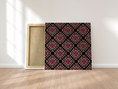 Tropical Lattice Granny Squares Seamless Print 