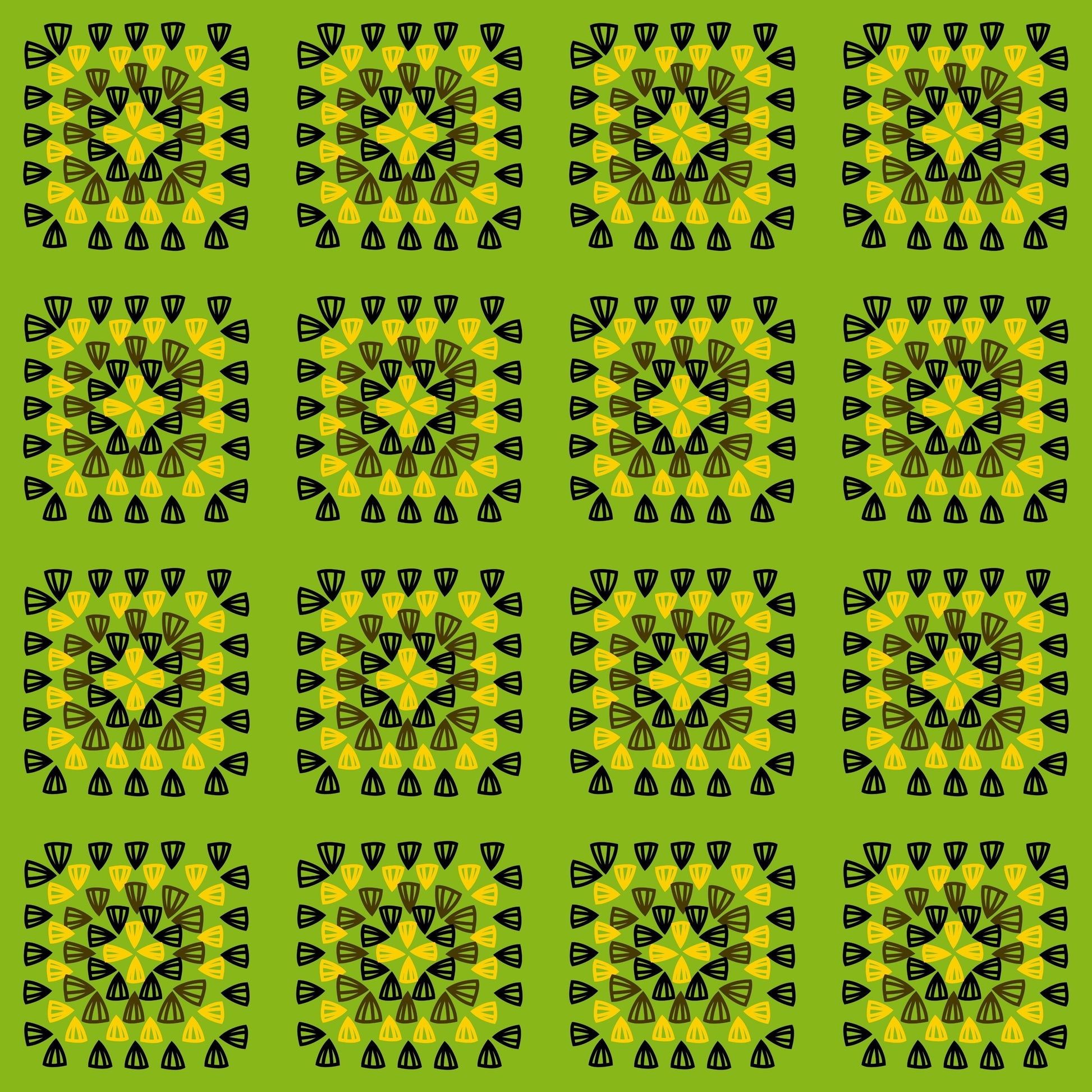 Tropical Lime Granny Squares Seamless Print 