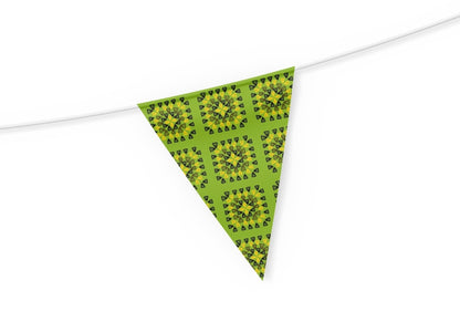 Tropical Lime Granny Squares Seamless Print 