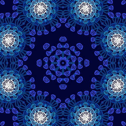 Twilight Mandala Floral Seamless Print
