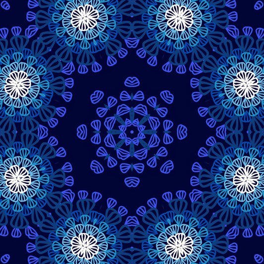 Twilight Mandala Floral Seamless Print

