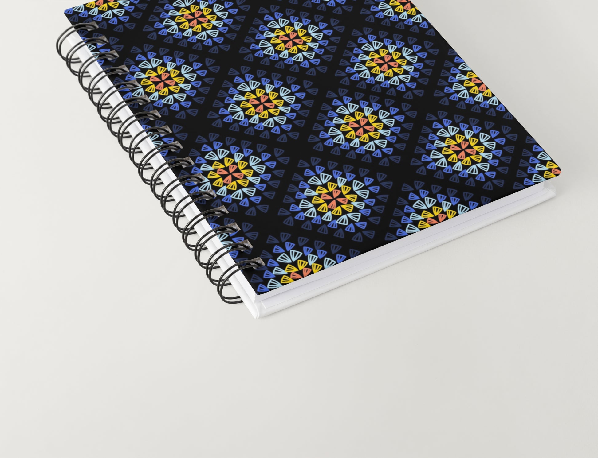  Vintage Blue Harmony Granny Squares Seamless Print 
