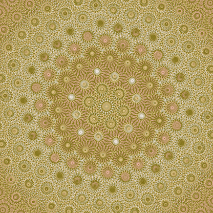 Vintage Golden Sun Freeform Pattern