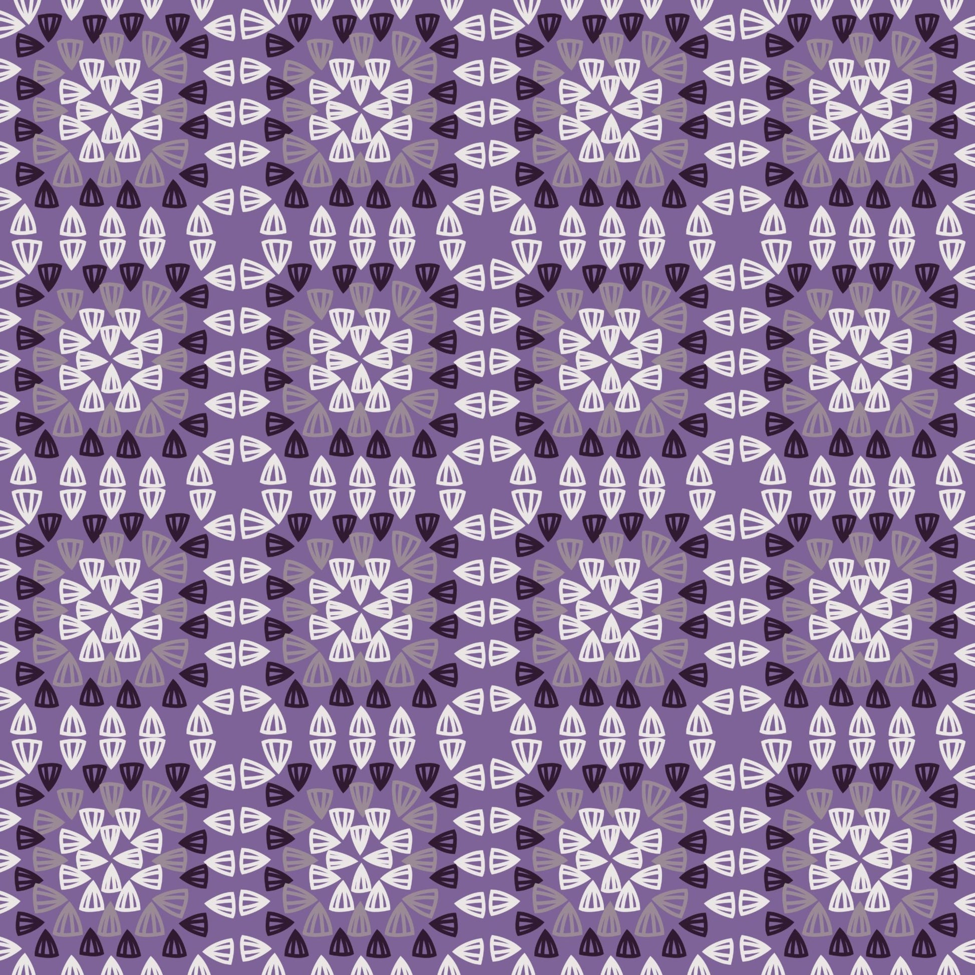 Violet Paisley Granny Squares Seamless Print
