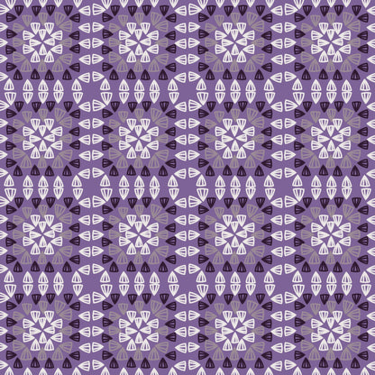 Violet Paisley Granny Squares Seamless Print