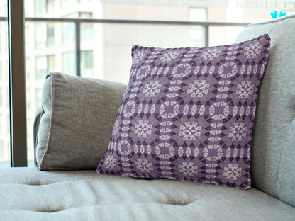 Violet Paisley Granny Squares Seamless Print