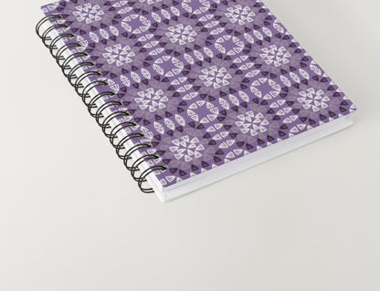 Violet Paisley Granny Squares Seamless Print
