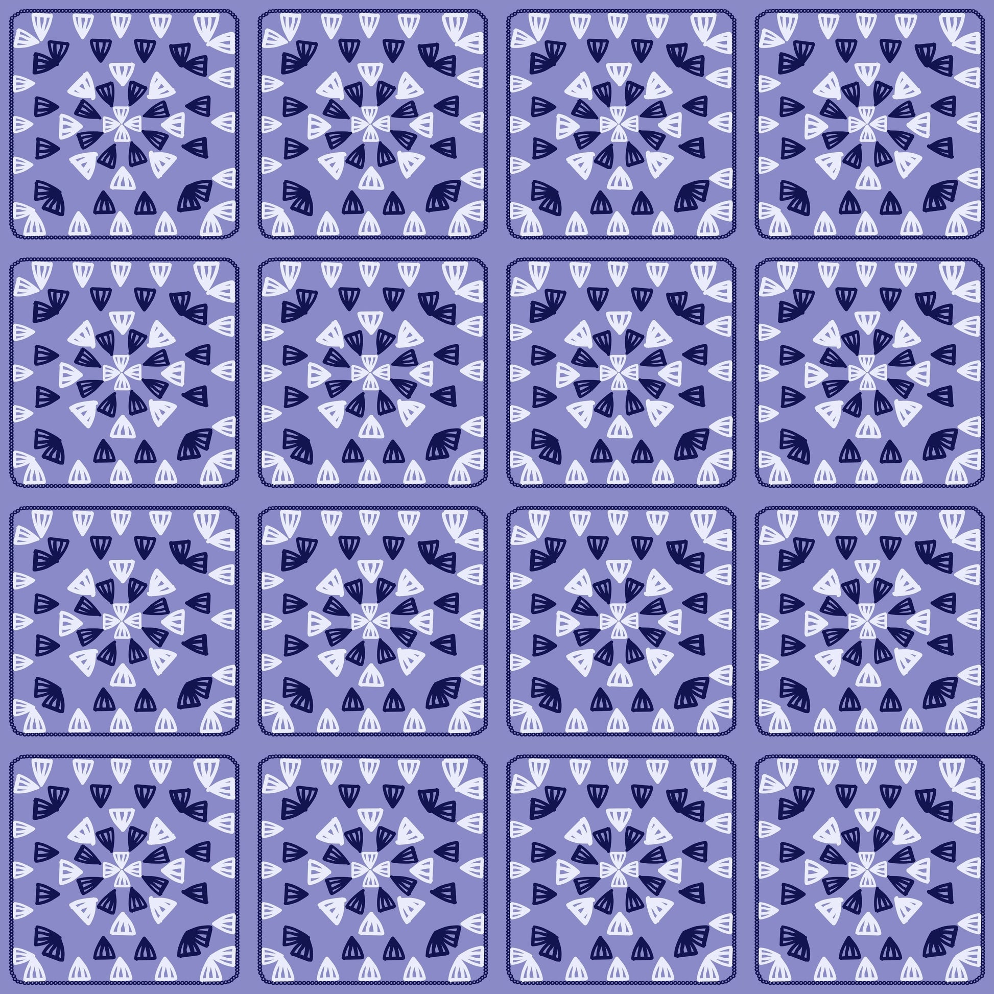 Violet Whisper Granny Squares Print