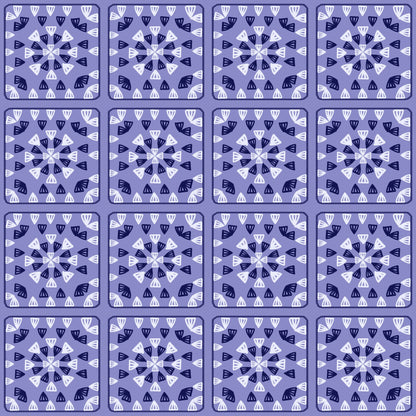 Violet Whisper Granny Squares Print