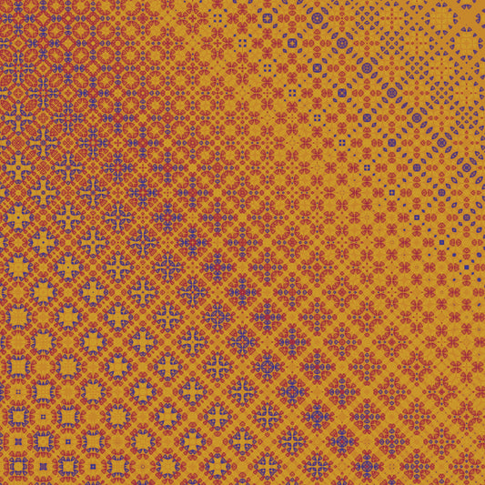 Marigold & French Blue Freeform Pattern