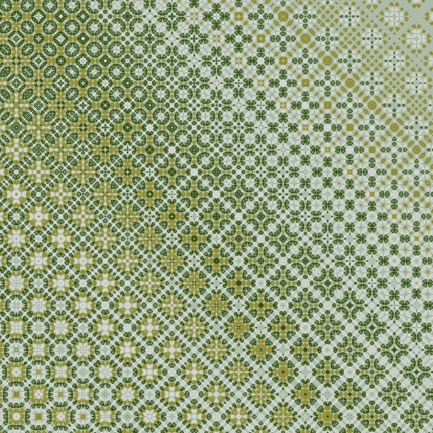 Sage Gold Freeform Pattern