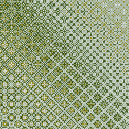 Sage Gold Freeform Pattern